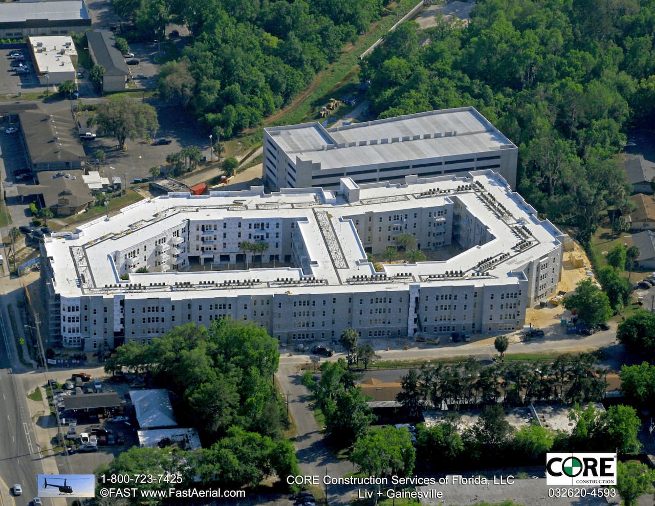 Aerial View of Liv+ Gainesville Apartments